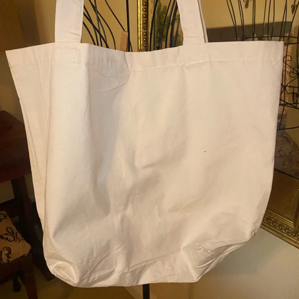 Dog Lover's Tote Bag - Cream with Black Paw Prints